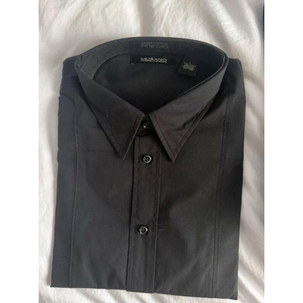 Murano Black Button-Down Shirt Men's Large NWT